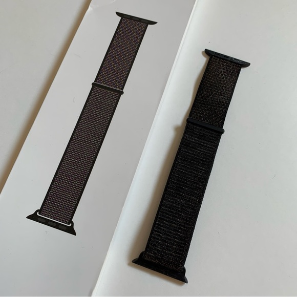 APPLE Nylon Sport Loop Band 44mm Black - Picture 10 of 11